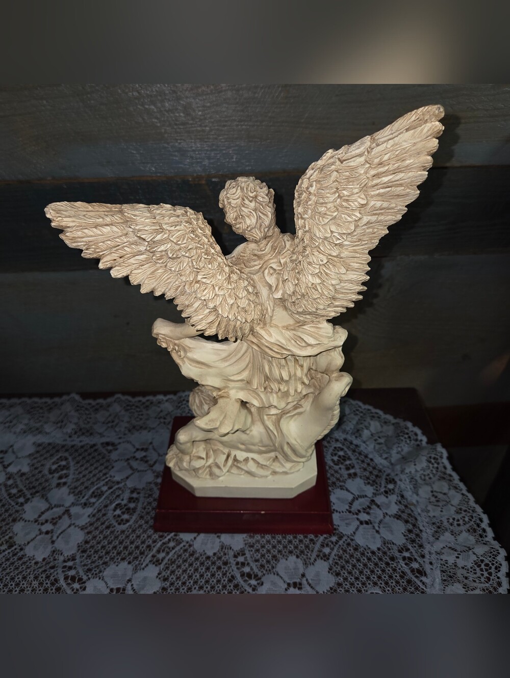 Vintage Satan’s Defeat Revelations Catholic Statue Religious Decor - Picture 2 of 11